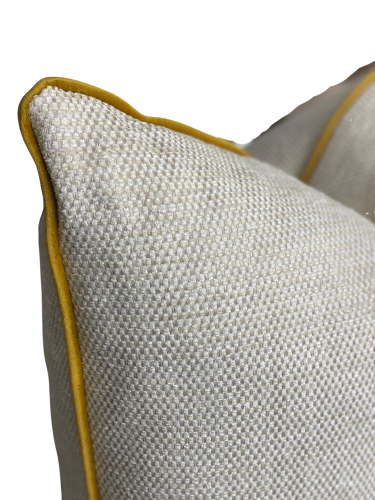 Zaffiro Mustard Piped Cushion Cover 55x55cm