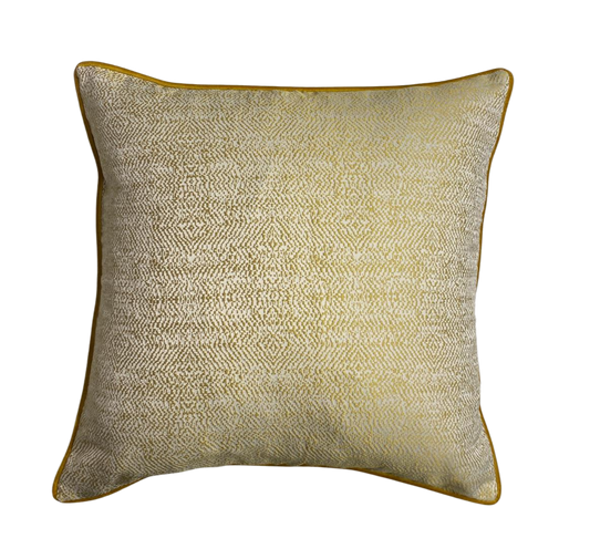 Quantum Chartreuse Saffron Piping Cushion Cover