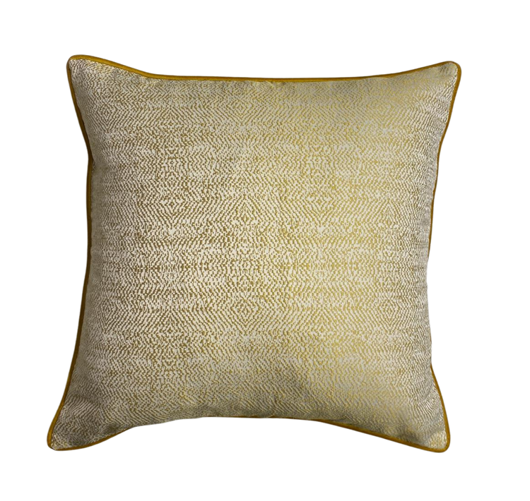 Quantum Chartreuse Saffron Piping Cushion Cover