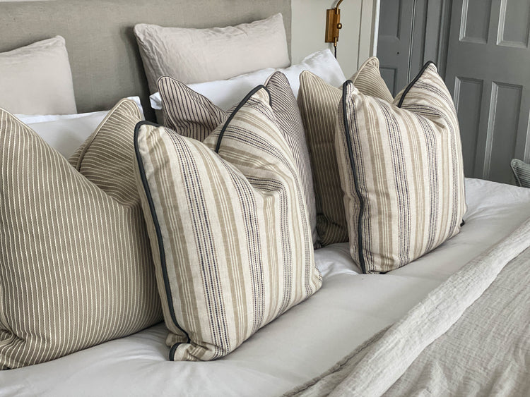 Marseilles Fawn Piped Cushion