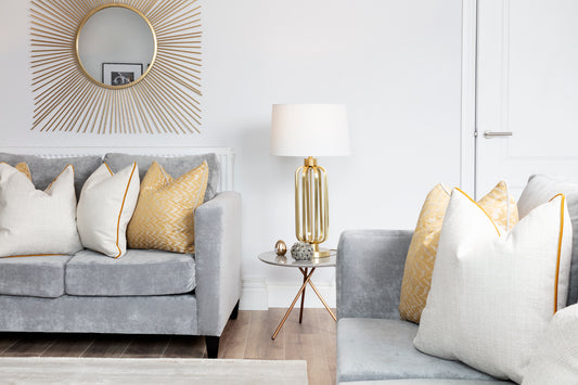 Zaffiro Mustard Piped Cushion Cover 55x55cm