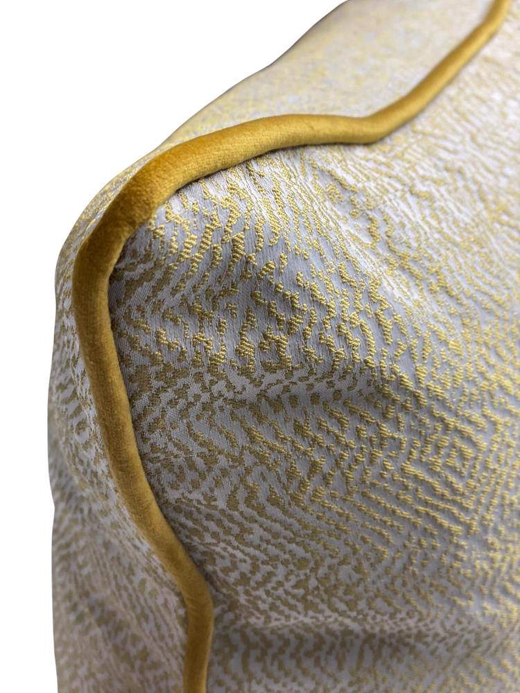 Quantum Chartreuse Saffron Piping Cushion Cover