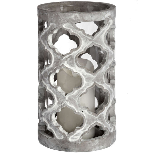 Large Stone Effect Patterned Candle Holder