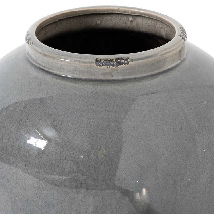 Garda Large Grey Glazed Juniper Vase