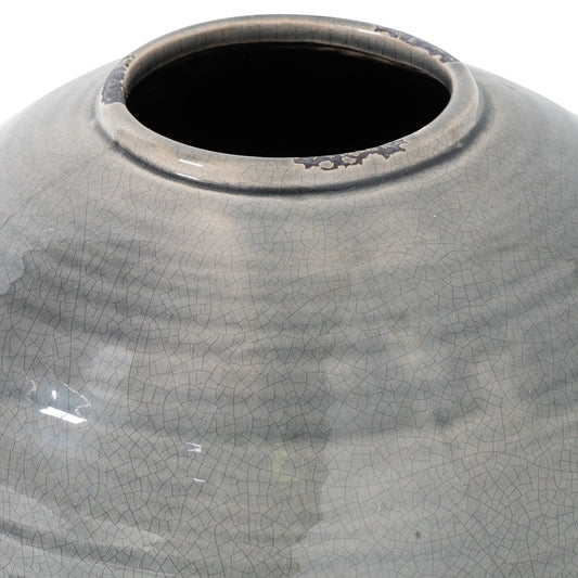 Glazed Grey Tiber Vase