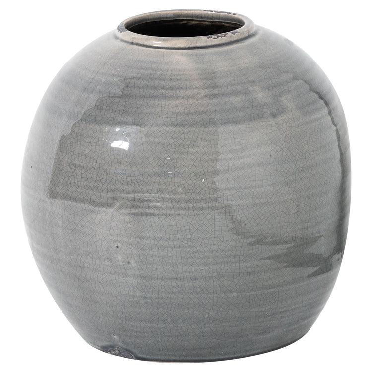 Glazed Grey Tiber Vase