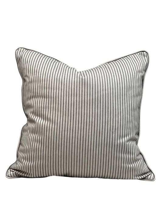 Venice Charcoal Piped Cushion