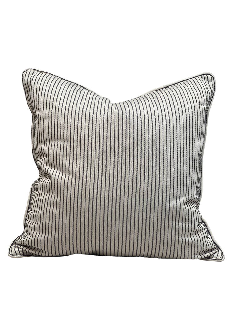 Venice Charcoal Piped Cushion