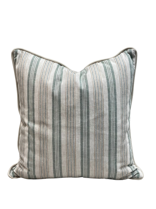 Positano Seafoam Piped Cushion