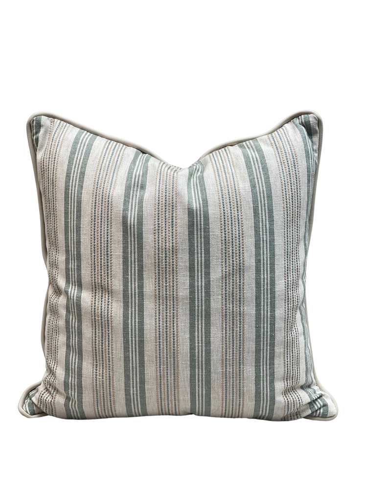 Positano Seafoam Piped Cushion