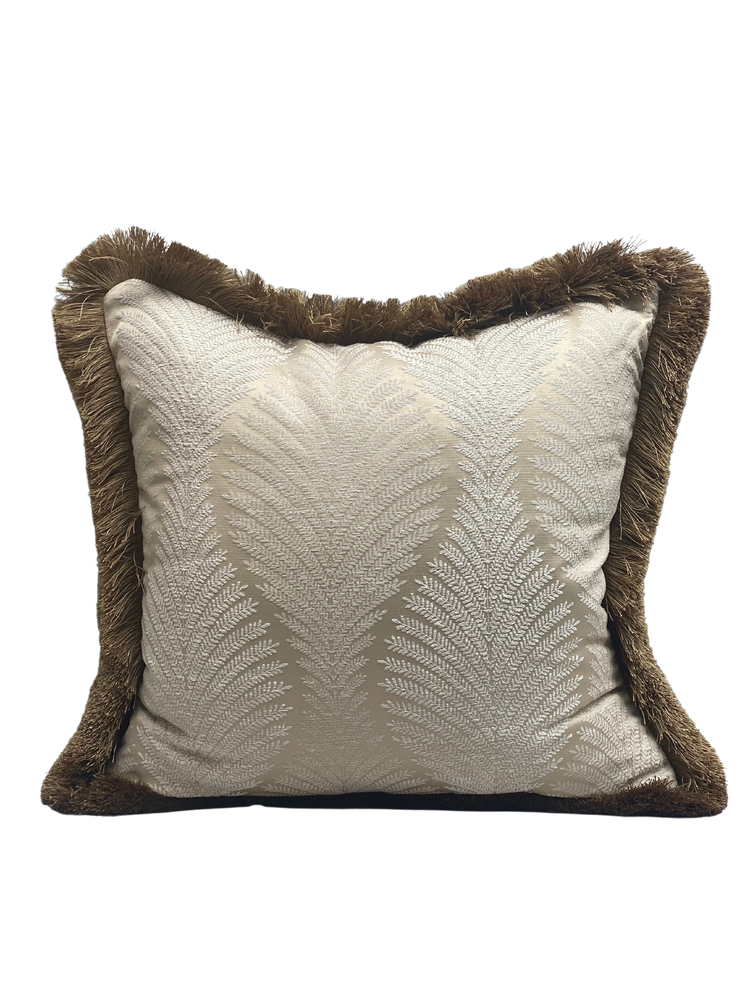 Foxley Caramel Deep Fringed Cushion