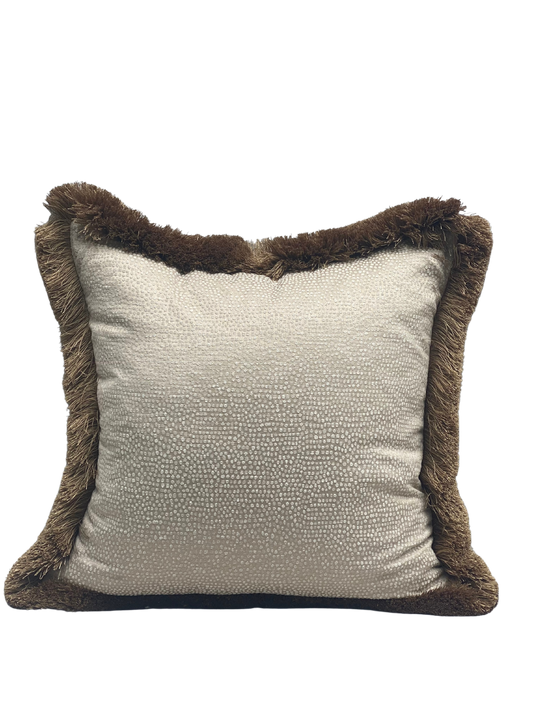 Wilby Caramel Deep Fringed Cushion