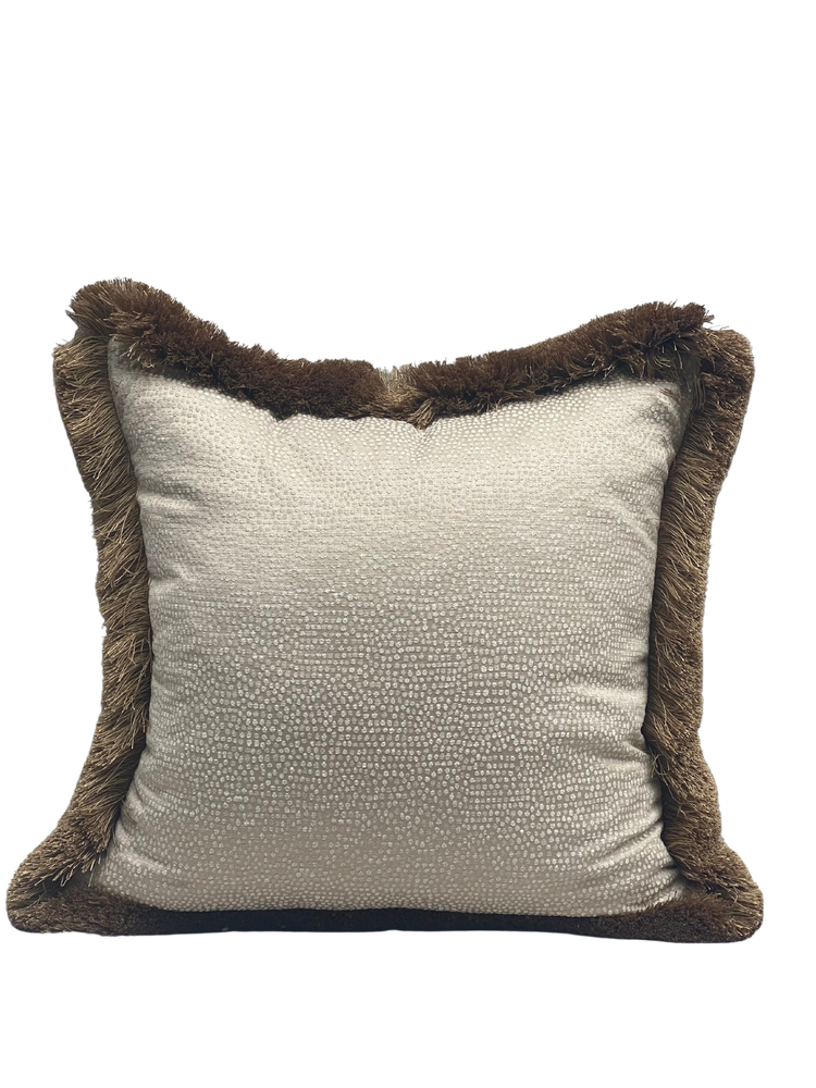 Wilby Caramel Deep Fringed Cushion