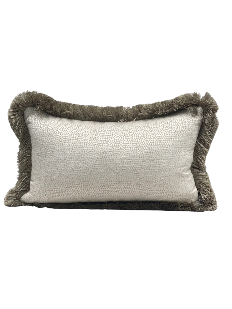 Wilby Champagne Small Fringed Cushion