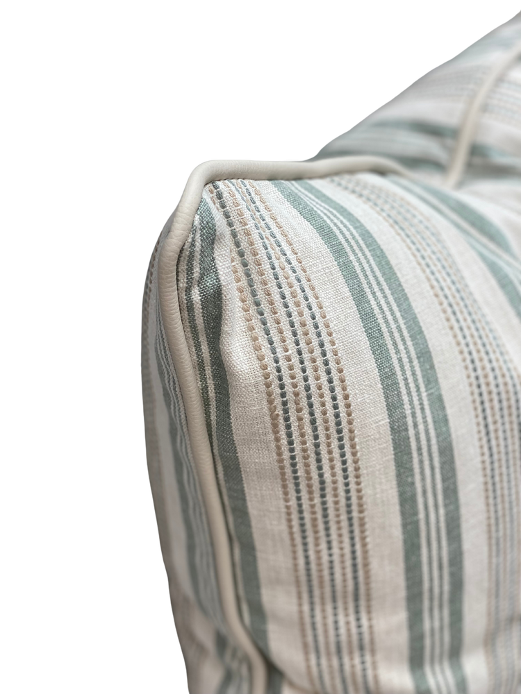 Positano Seafoam Piped Cushion