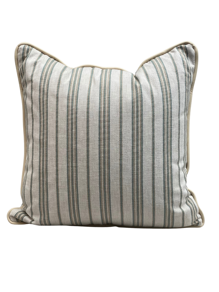 Marseilles Seafoam Piped Cushion