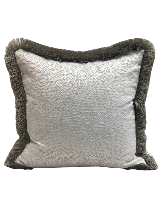 Wilby Champagne Deep Fringed Cushion