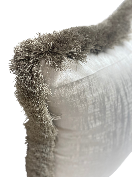 Elswick Ice Deep Fringed Cushion