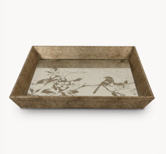 Wolseley Antique Mirrored Square Bird Tray