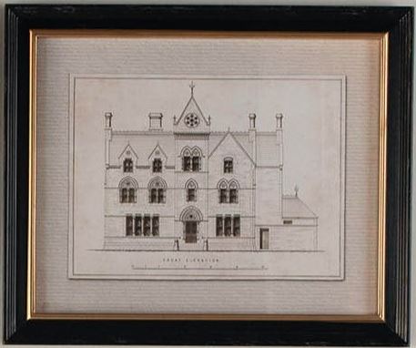 Set of 4 Framed Architectural Artwork