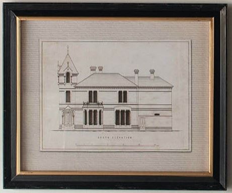 Set of 4 Framed Architectural Artwork