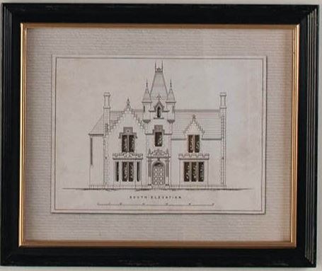 Set of 4 Framed Architectural Artwork