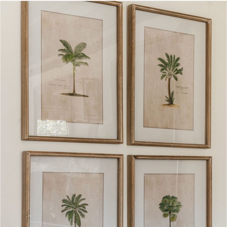 Set of 4 Framed Tropical Artwork